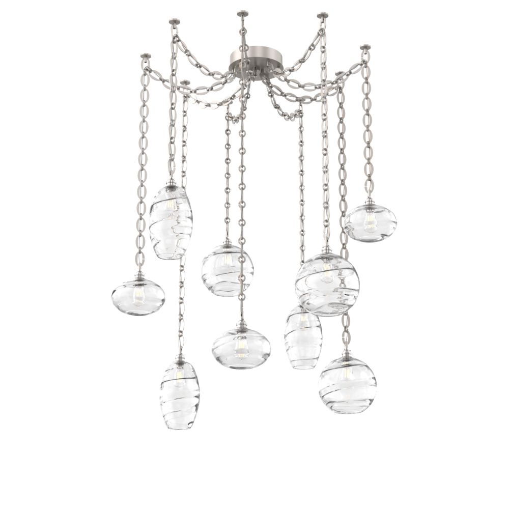 Misto Multi Light Pendant Multi Port Canopy Beige Silver