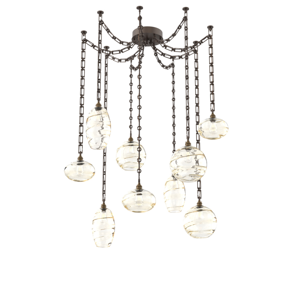 Misto Multi Light Pendant Multi Port Canopy Flat Bronze