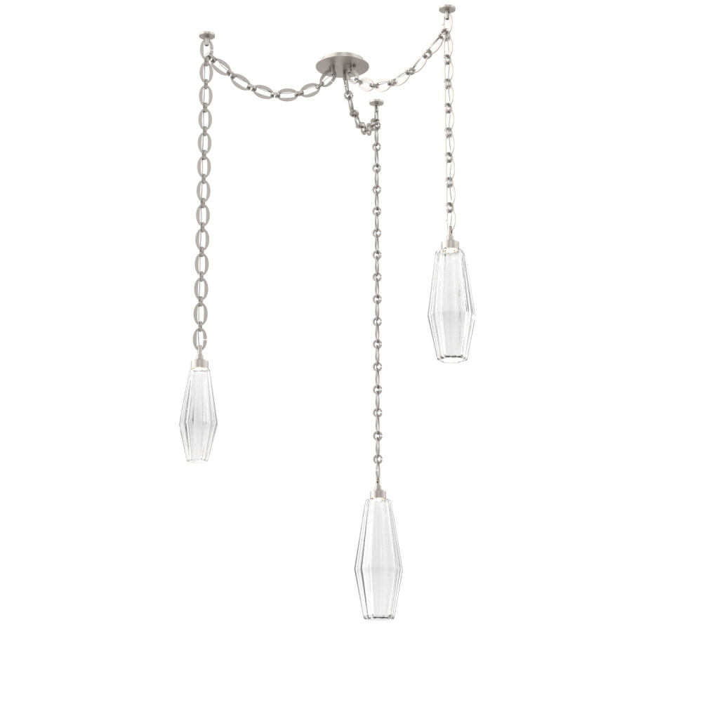 Aalto Multi Light Pendant Multi Port Canopy Beige Silver