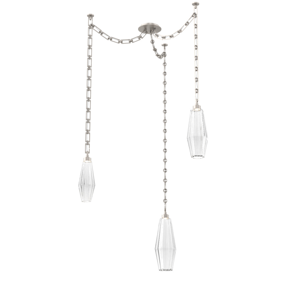 Aalto Multi Light Pendant Multi Port Canopy Beige Silver