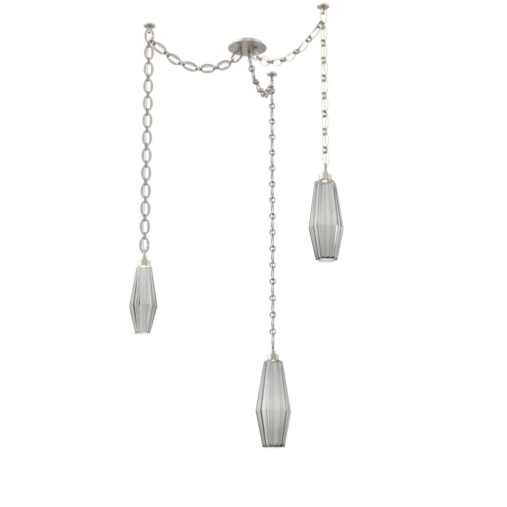 Aalto Multi Light Pendant Multi Port Canopy Beige Silver