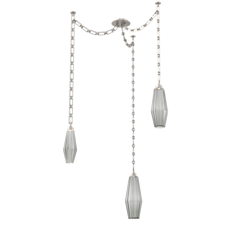 Aalto Multi Light Pendant Multi Port Canopy Beige Silver