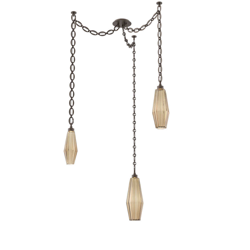 Aalto Multi Light Pendant Multi Port Canopy Flat Bronze