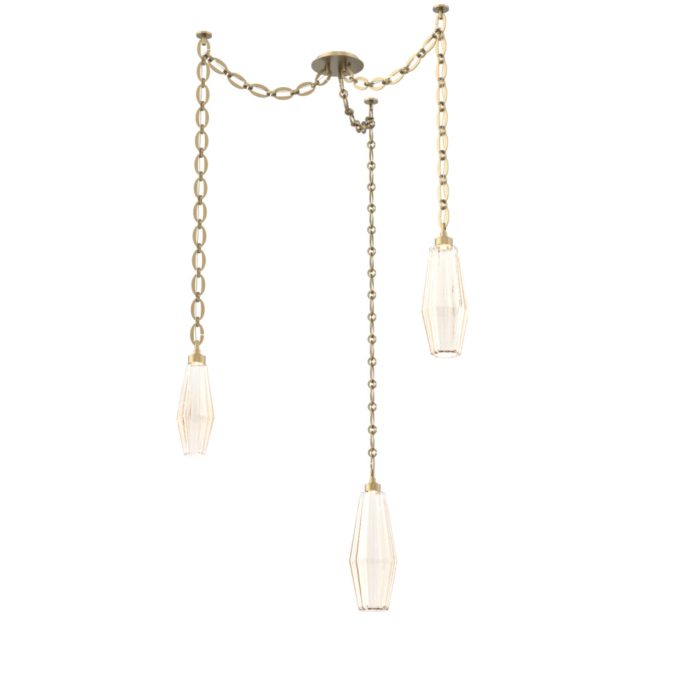 Aalto Multi Light Pendant Multi Port Canopy Gilded Brass