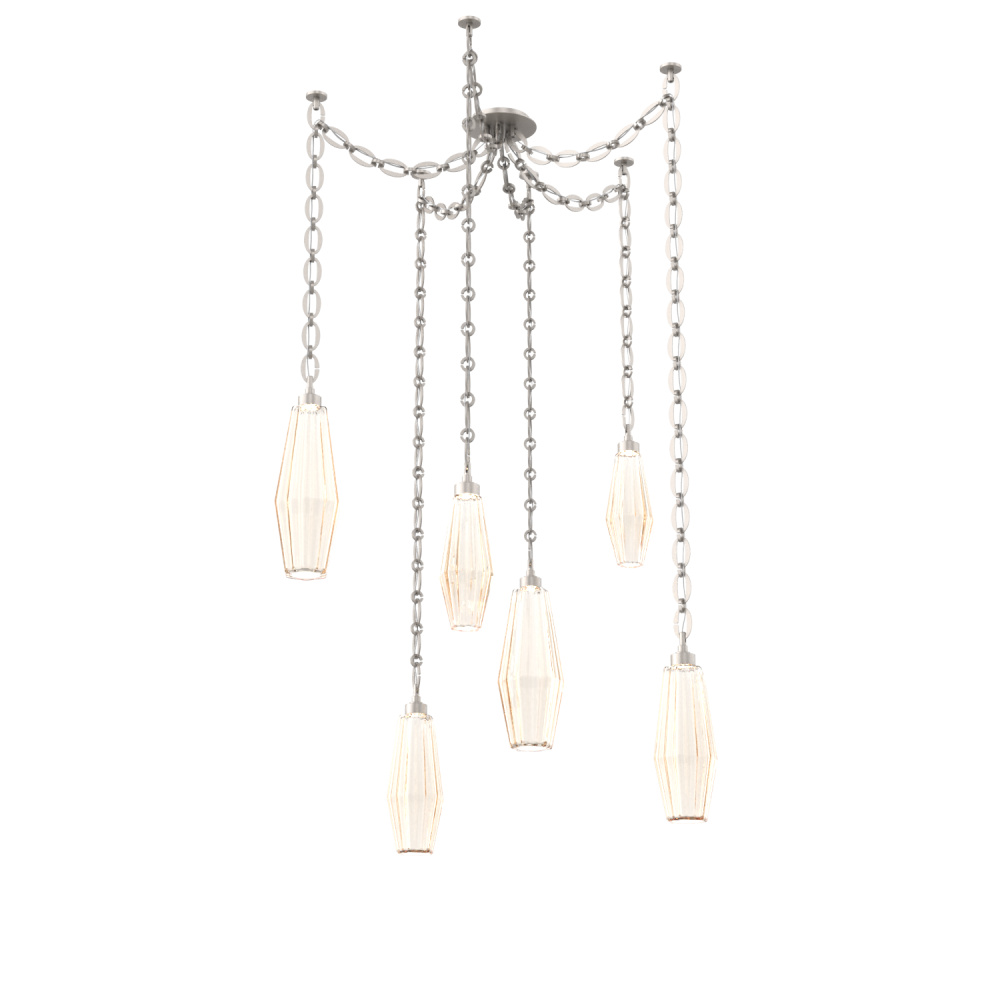 Aalto Multi Light Pendant Multi Port Canopy Beige Silver