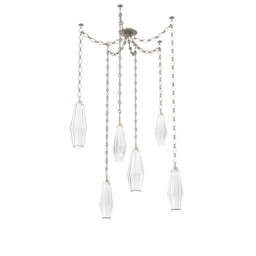Aalto Multi Light Pendant Multi Port Canopy Beige Silver