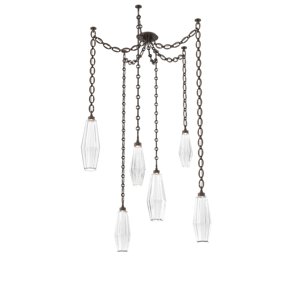 Aalto Multi Light Pendant Multi Port Canopy Flat Bronze