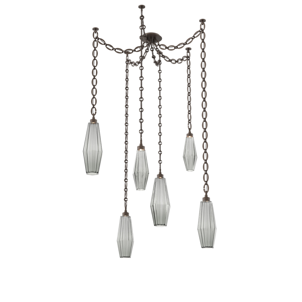 Aalto Multi Light Pendant Multi Port Canopy Flat Bronze
