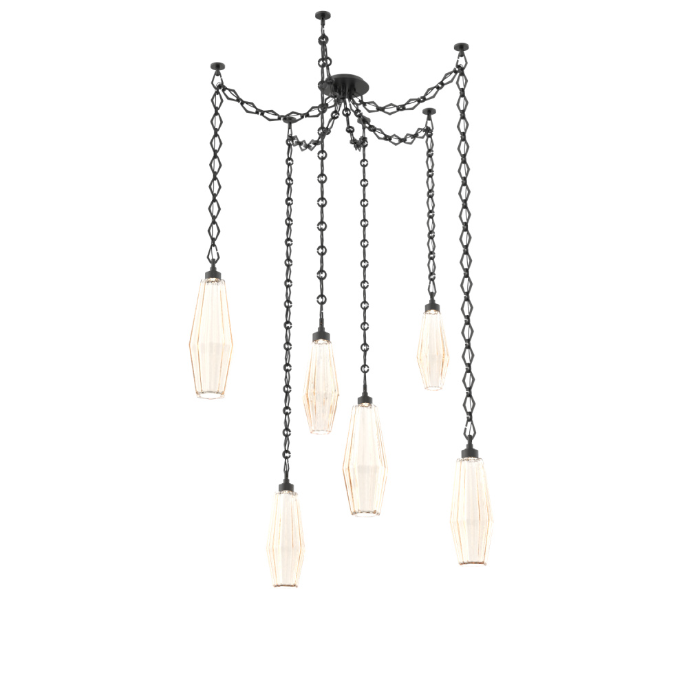 Aalto Multi Light Pendant Multi Port Canopy Matte Black