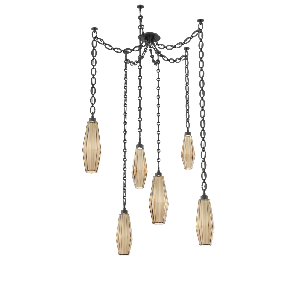 Aalto Multi Light Pendant Multi Port Canopy Matte Black