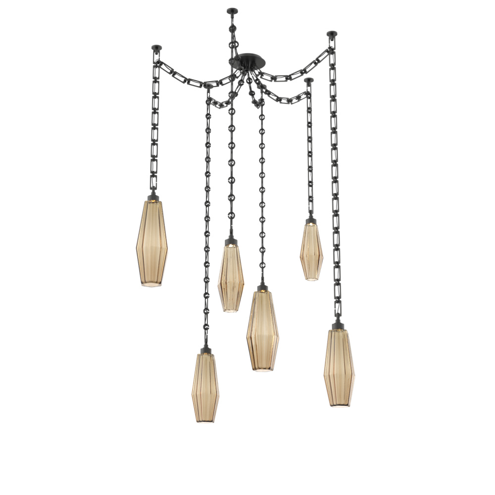 Aalto Multi Light Pendant Multi Port Canopy Matte Black