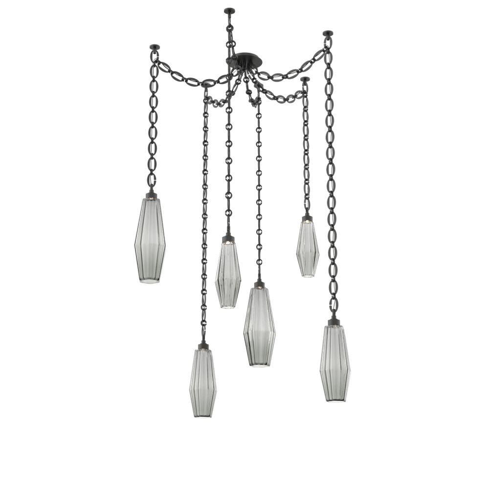 Aalto Multi Light Pendant Multi Port Canopy Matte Black