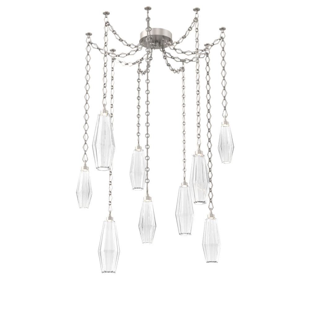 Aalto Multi Light Pendant Multi Port Canopy Beige Silver