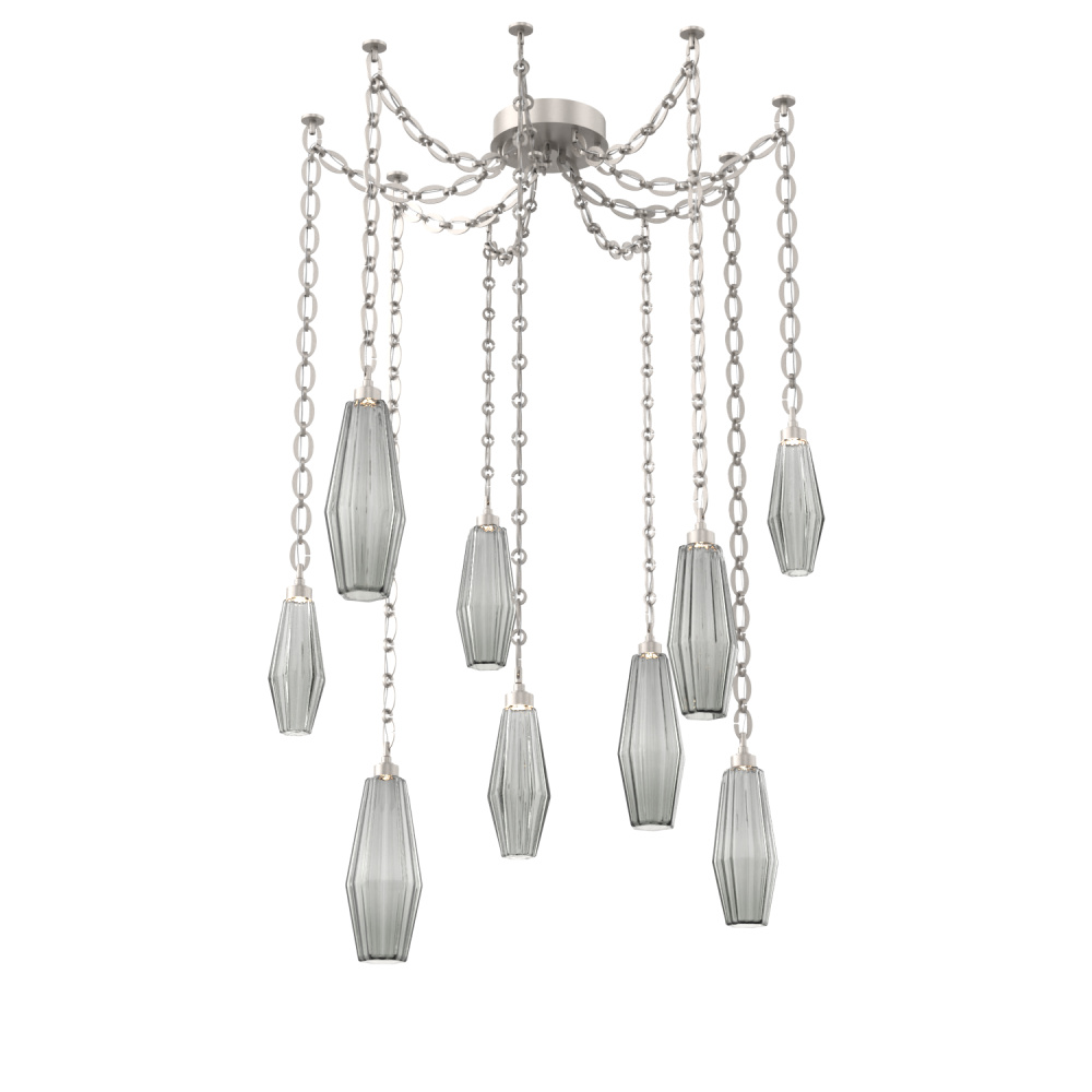 Aalto Multi Light Pendant Multi Port Canopy Beige Silver