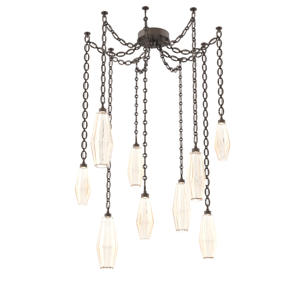 Aalto Multi Light Pendant Multi Port Canopy Flat Bronze