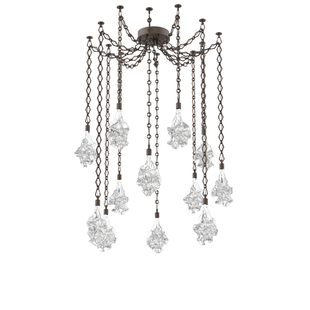 Blossom Multi Light Pendant Multi Port Canopy Flat Bronze