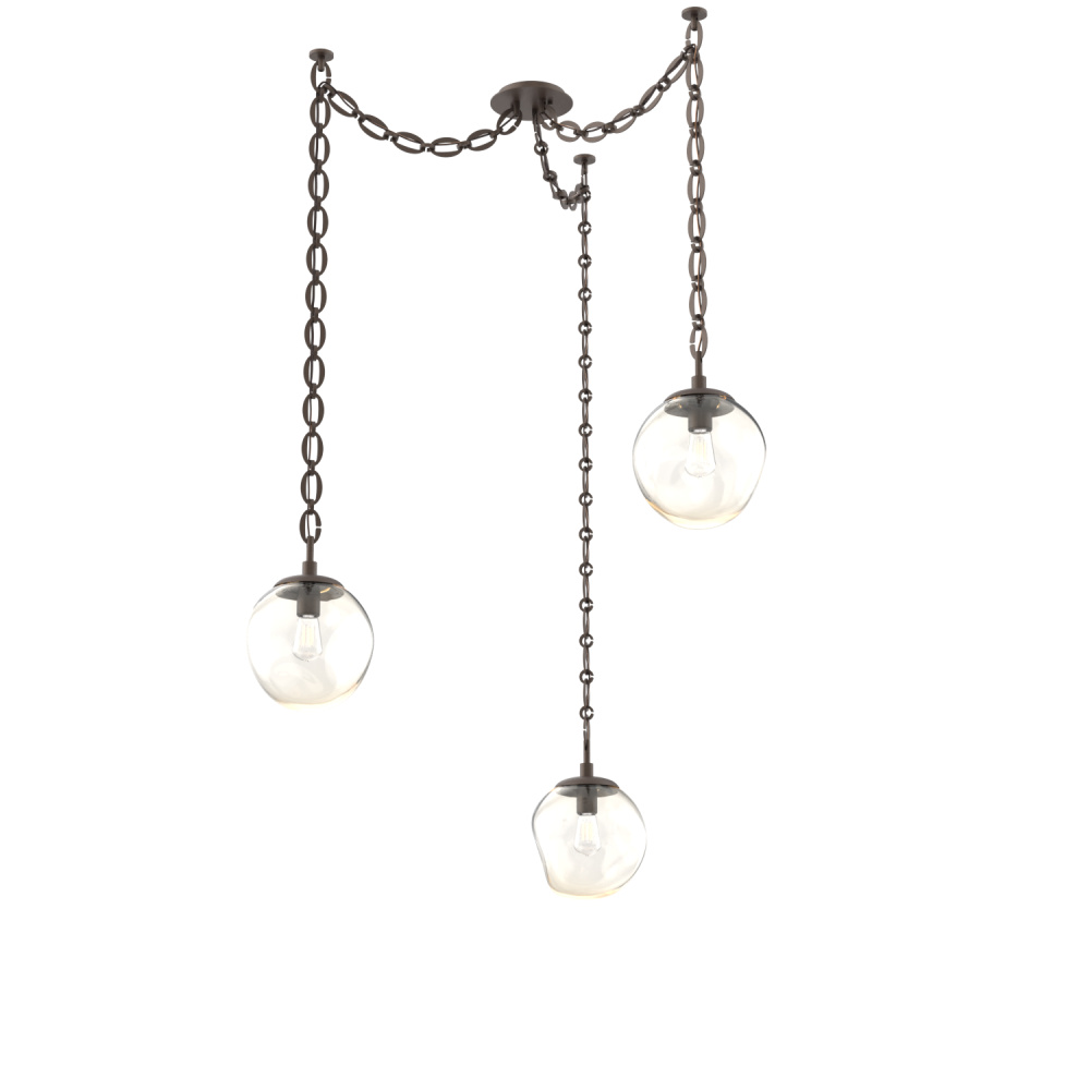 Aster Bulb Multi Light Pendant Multi Port Canopy Flat Bronze