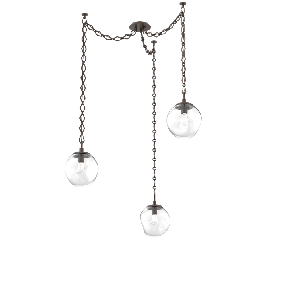Aster Bulb Multi Light Pendant Multi Port Canopy Flat Bronze