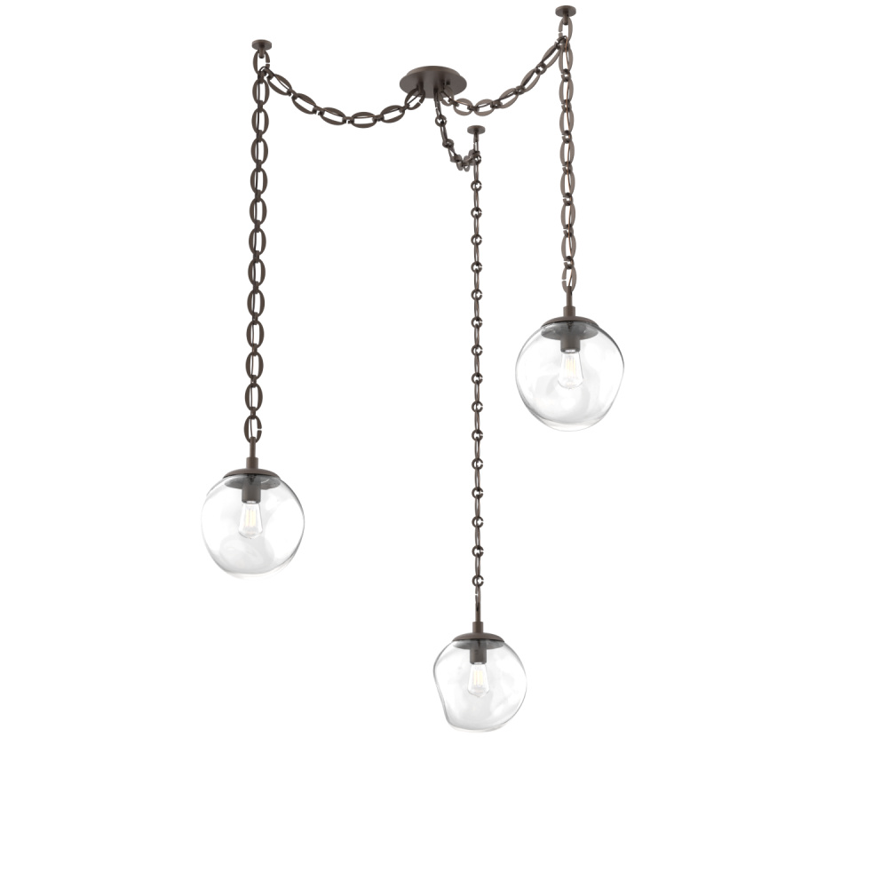 Aster Bulb Multi Light Pendant Multi Port Canopy Flat Bronze