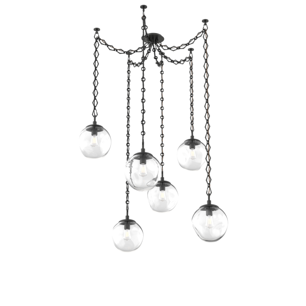 Aster Bulb Multi Light Pendant Multi Port Canopy Matte Black