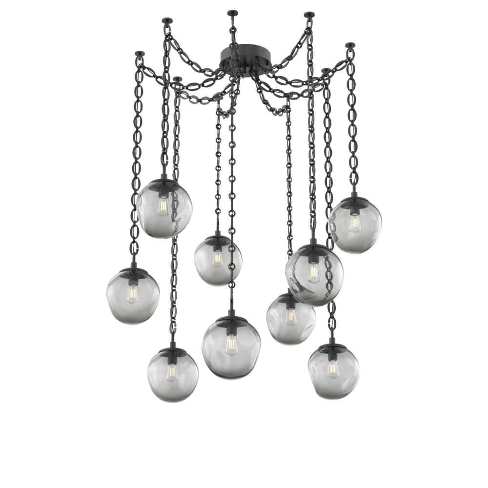Aster Bulb Multi Light Pendant Multi Port Canopy Matte Black