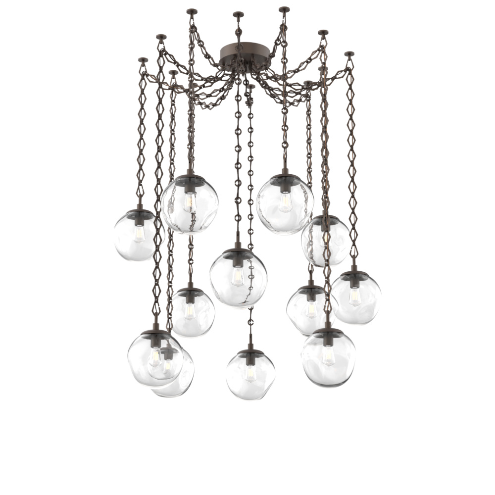 Aster Bulb Multi Light Pendant Multi Port Canopy Flat Bronze
