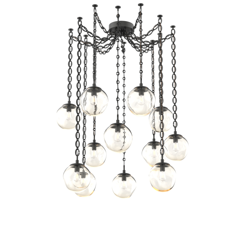 Aster Bulb Multi Light Pendant Multi Port Canopy Matte Black