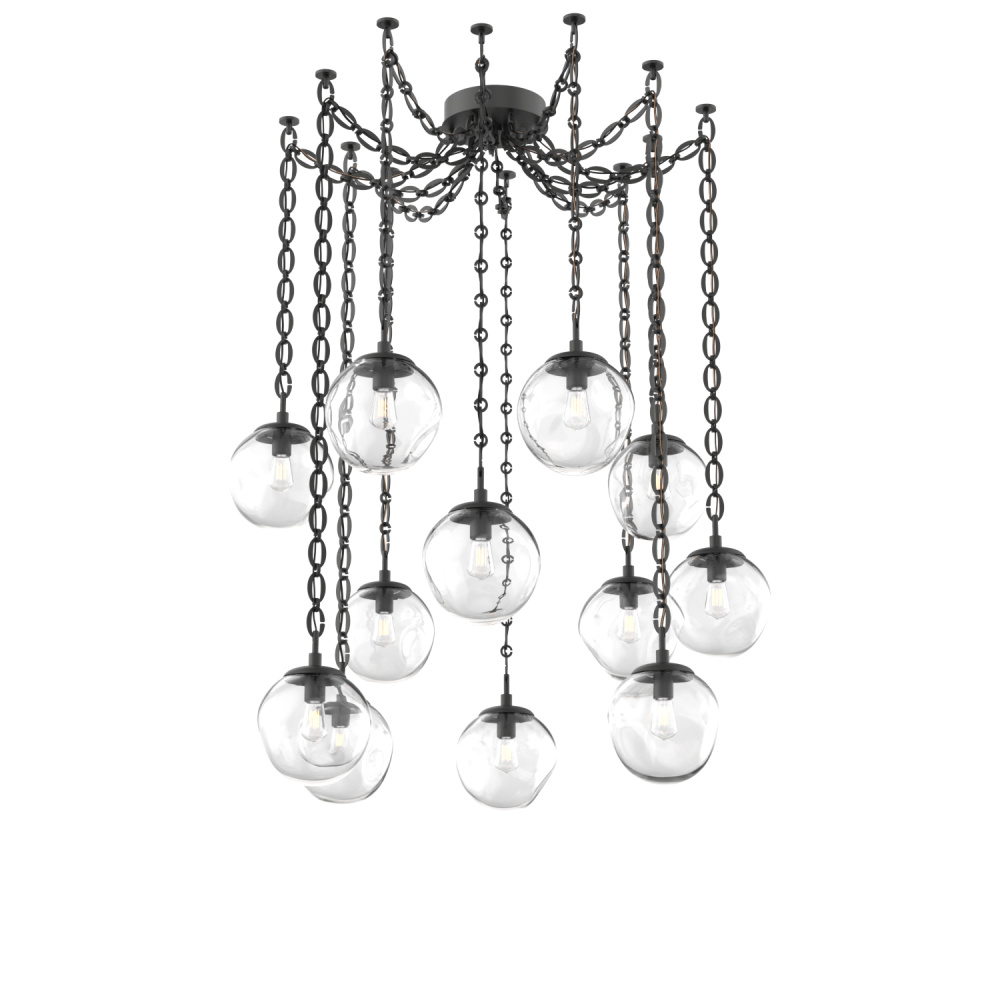 Aster Bulb Multi Light Pendant Multi Port Canopy Matte Black