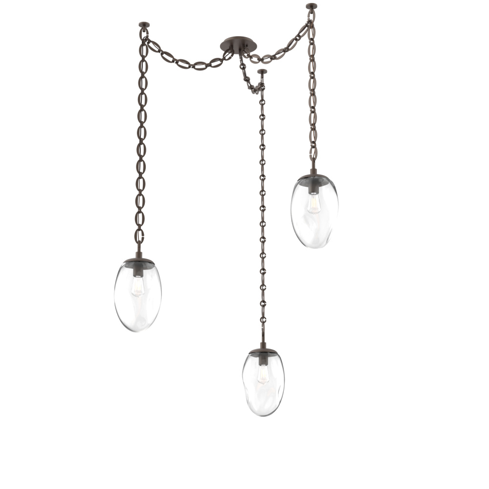 Meteo Bulb Multi Light Pendant Multi Port Canopy Flat Bronze