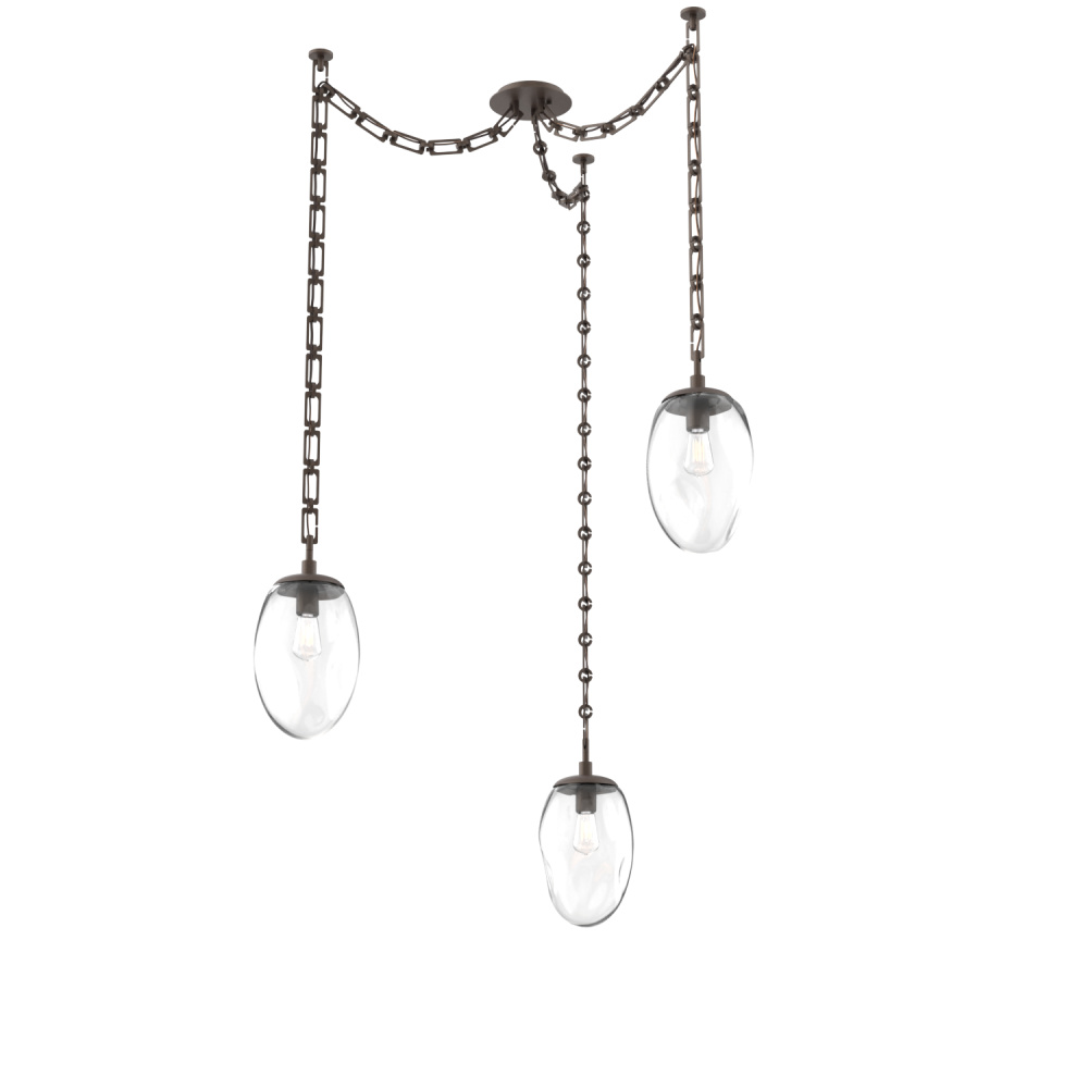 Meteo Bulb Multi Light Pendant Multi Port Canopy Flat Bronze