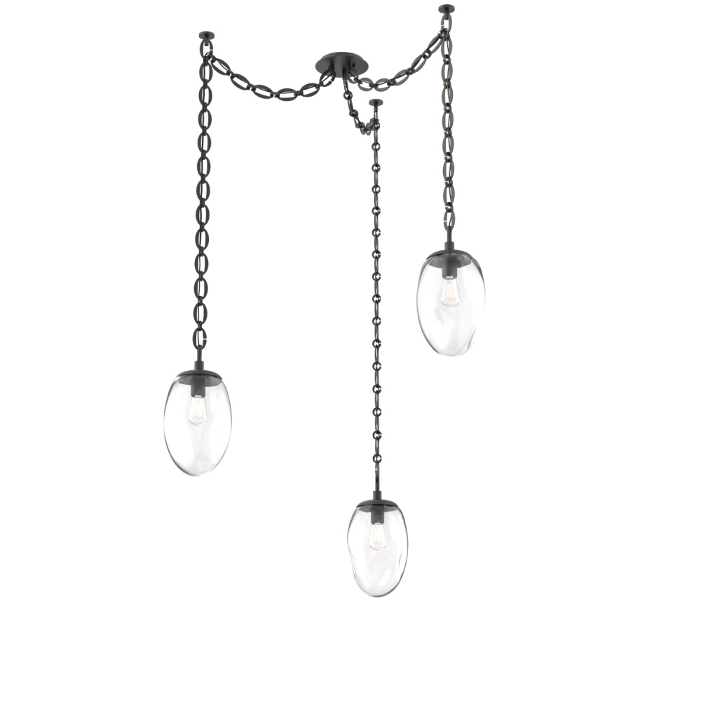 Meteo Bulb Multi Light Pendant Multi Port Canopy Matte Black