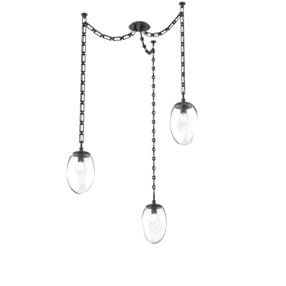 Meteo Bulb Multi Light Pendant Multi Port Canopy Matte Black