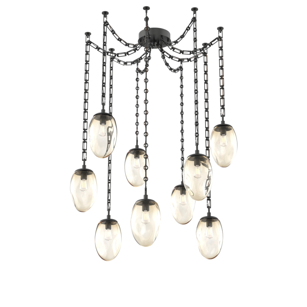 Meteo Bulb Multi Light Pendant Multi Port Canopy Matte Black