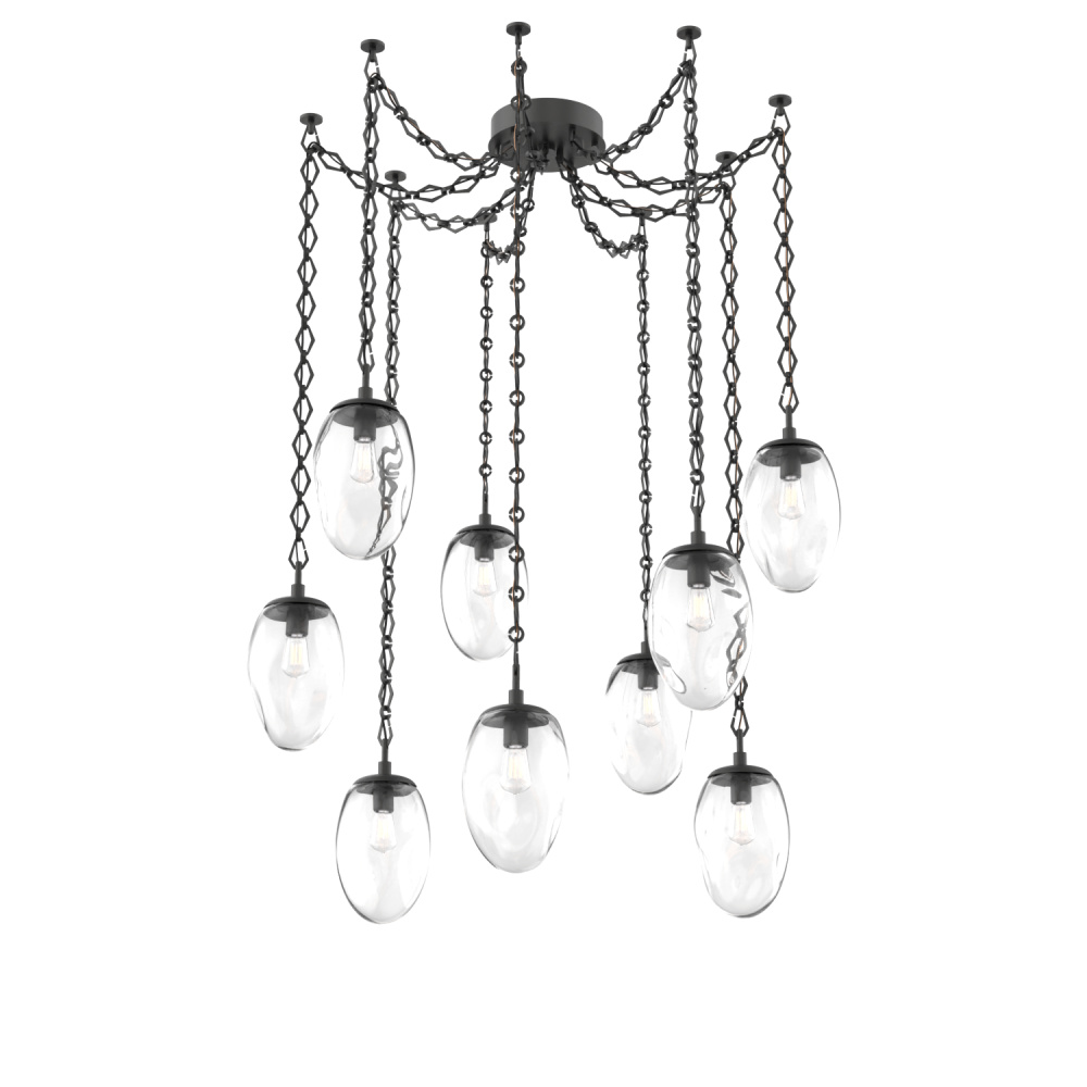 Meteo Bulb Multi Light Pendant Multi Port Canopy Matte Black