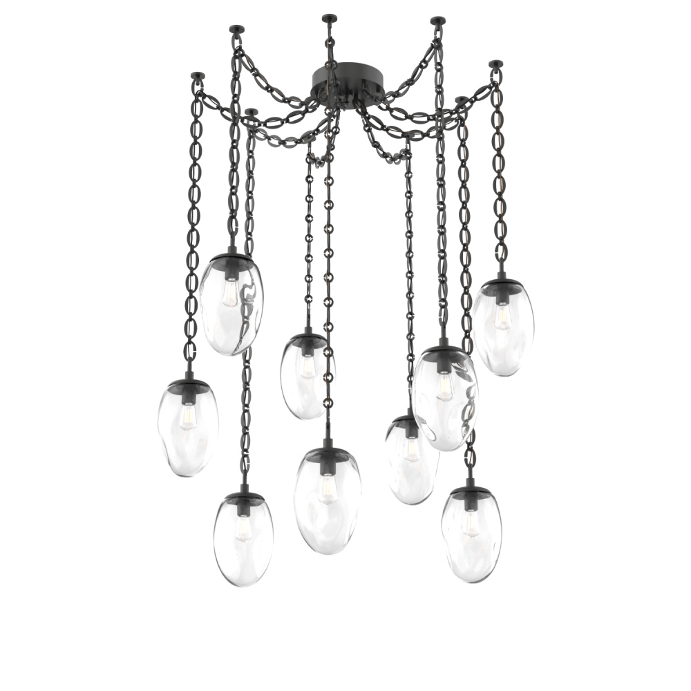 Meteo Bulb Multi Light Pendant Multi Port Canopy Matte Black