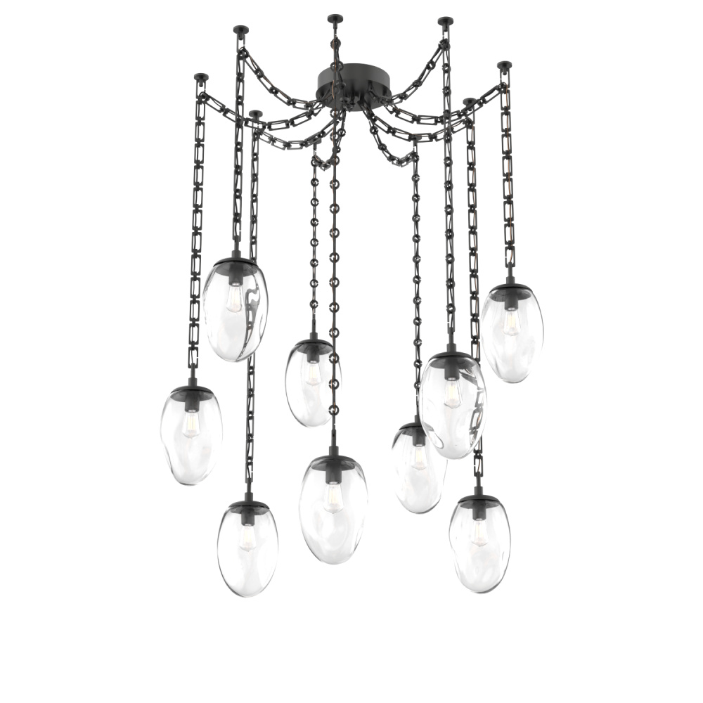 Meteo Bulb Multi Light Pendant Multi Port Canopy Matte Black