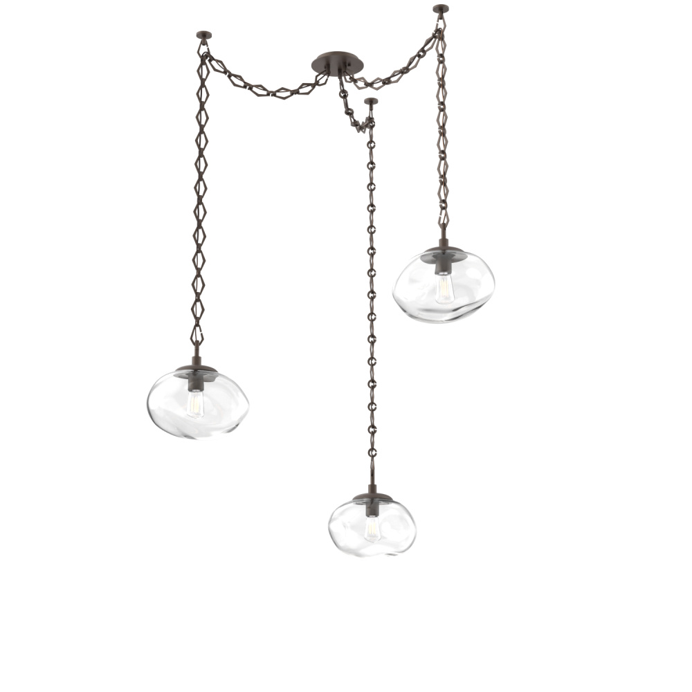 Nova Bulb Multi Light Pendant Multi Port Canopy Flat Bronze
