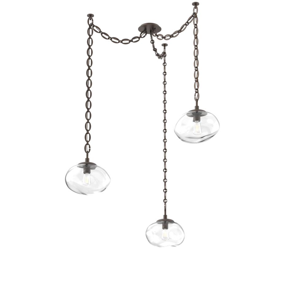 Nova Bulb Multi Light Pendant Multi Port Canopy Flat Bronze