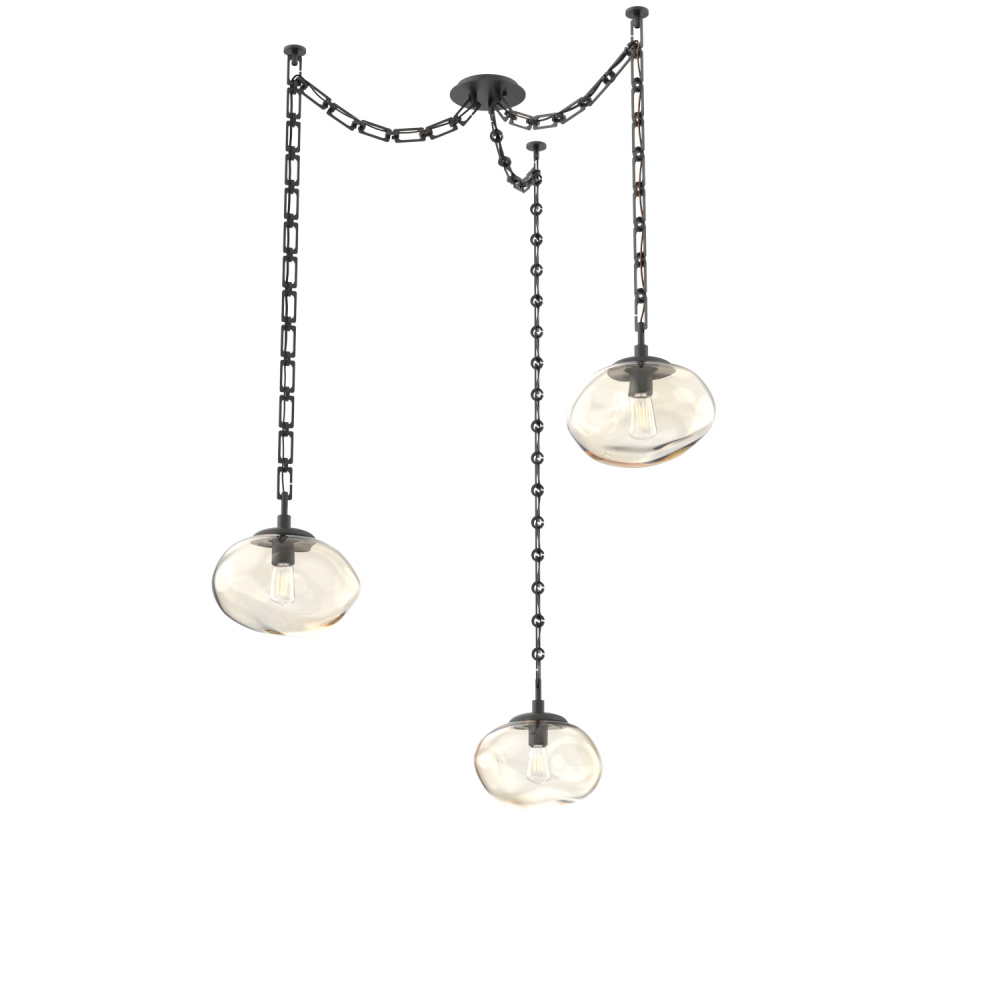 Nova Bulb Multi Light Pendant Multi Port Canopy Matte Black