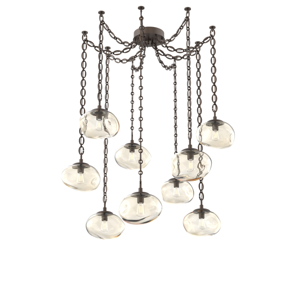 Nova Bulb Multi Light Pendant Multi Port Canopy Flat Bronze