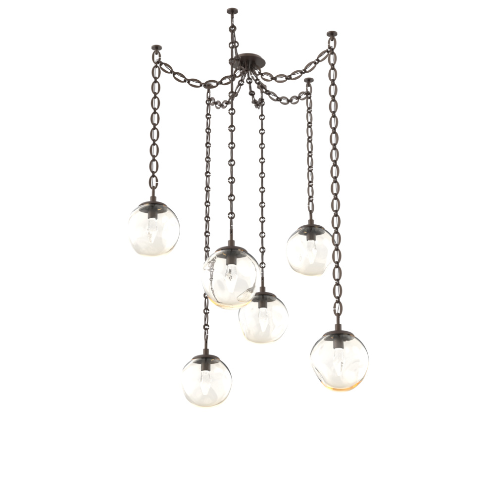 Aster LED Multi Light Pendant Multi Port Canopy Flat Bronze