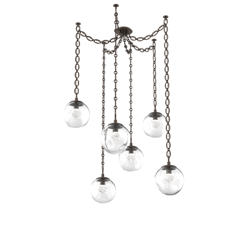 Aster LED Multi Light Pendant Multi Port Canopy Flat Bronze
