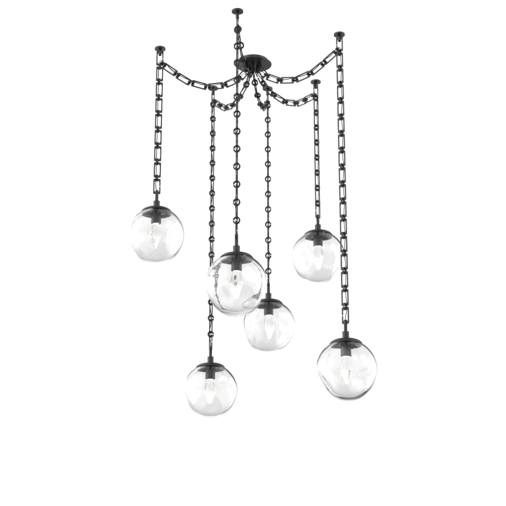 Aster LED Multi Light Pendant Multi Port Canopy Matte Black