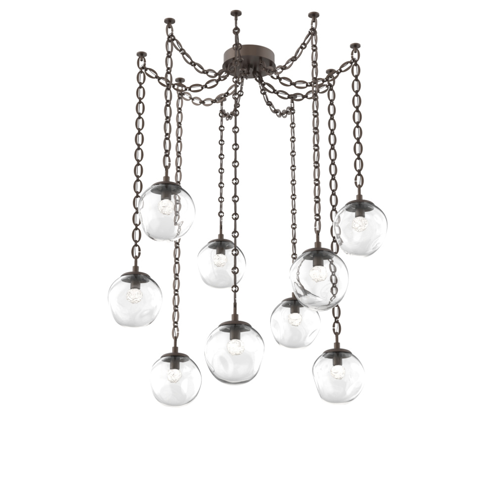 Aster LED Multi Light Pendant Multi Port Canopy Flat Bronze
