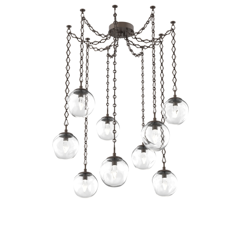 Aster LED Multi Light Pendant Multi Port Canopy Flat Bronze