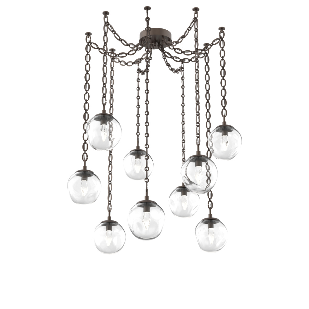 Aster LED Multi Light Pendant Multi Port Canopy Flat Bronze