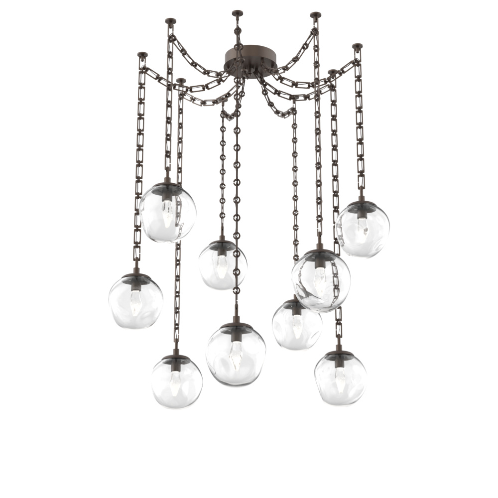 Aster LED Multi Light Pendant Multi Port Canopy Flat Bronze