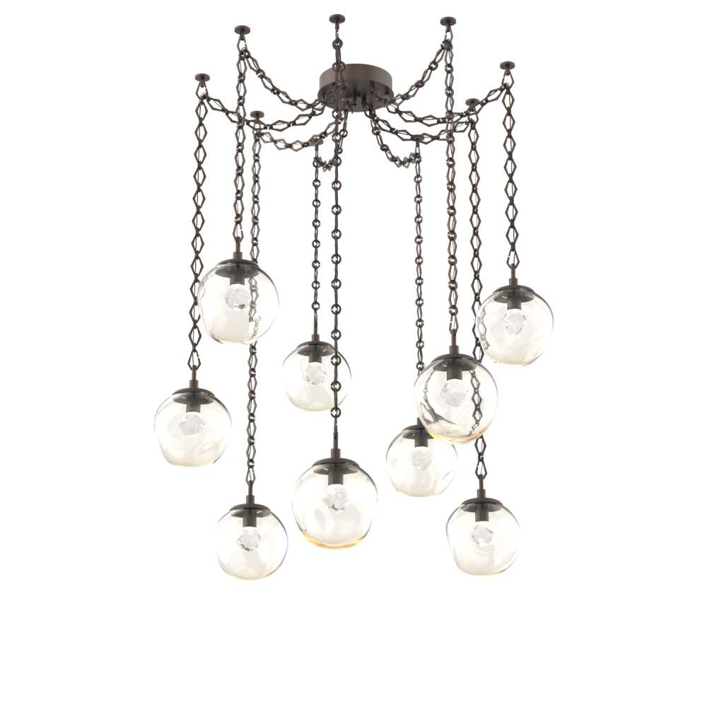 Aster LED Multi Light Pendant Multi Port Canopy Flat Bronze