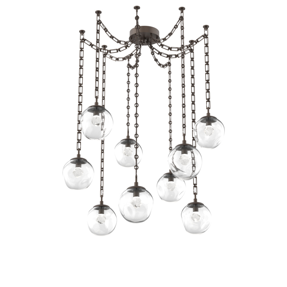 Aster LED Multi Light Pendant Multi Port Canopy Flat Bronze