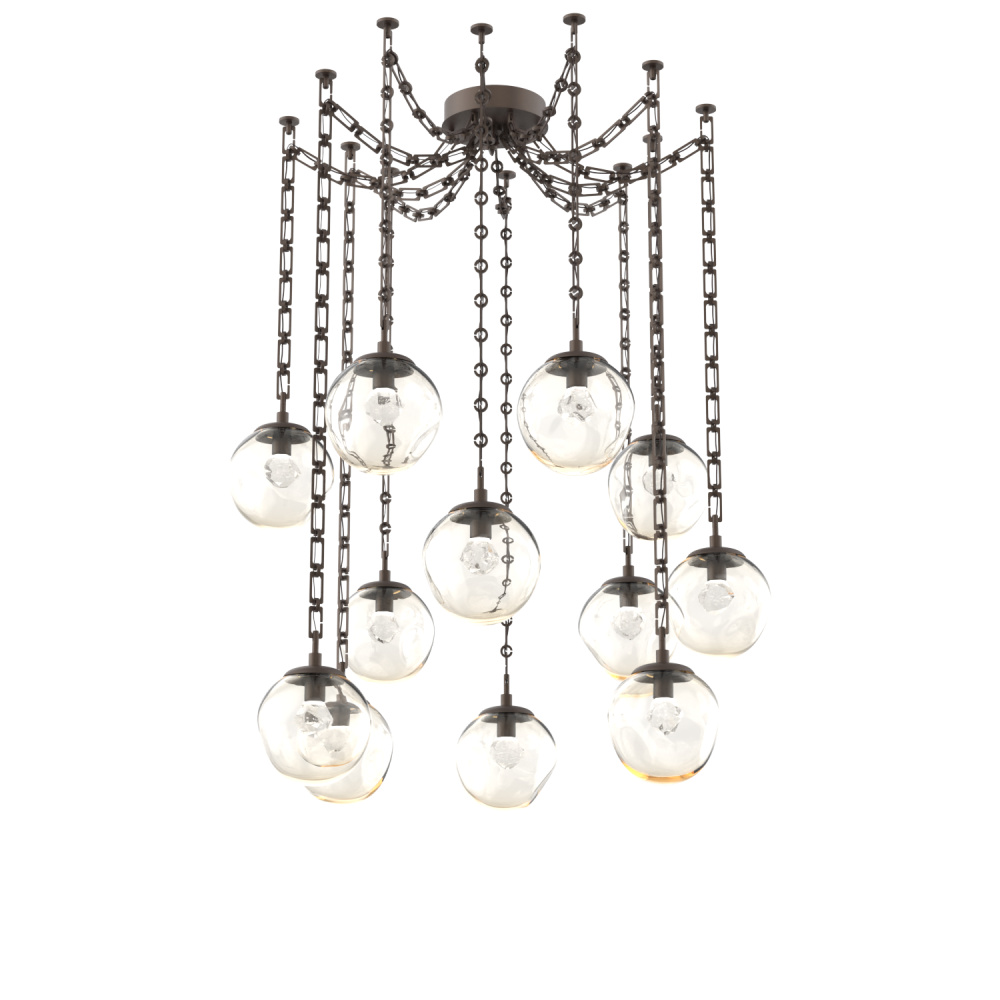 Aster LED Multi Light Pendant Multi Port Canopy Flat Bronze